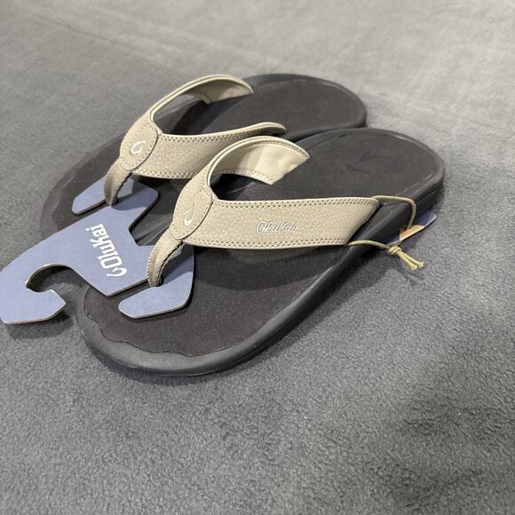 Men's Olukai Ohana Flip Flop Comfort Sandals Clay/onyx(gray) US Size 9 - Picture 4 of 5